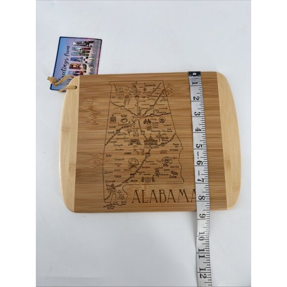 Totally Bamboo A Slice of Life Alabama State Serving Cutting Board 11” X 8.75” - Picture 5 of 6